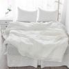 4 Pcs King Bedding Set, Premium Linen Bedding Sheets & Pillowcases, Bed in a Bag King Size Bed Set, Soft White Bedding Sheet & Pillowcase Sets