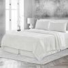 4 Pcs King Bedding Set, Premium Linen Bedding Sheets & Pillowcases, Bed in a Bag King Size Bed Set, Soft White Bedding Sheet & Pillowcase Sets