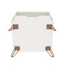 Manhattan Comfort Rockefeller 1.0 Mid-Century- Modern Nightstand with 1-Drawer in White