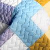 [Romantic Macaron] 3PC Vermicelli - Quilted Patchwork Quilt Set (Full/Queen Size)