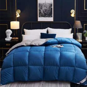 Down Duvet, Winter Duvet, Goose Down Duvet Core, Air Conditioner (Option: Blue-180x220cm-8)