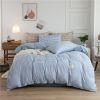 Simple Style Bedding 4 Piece Quilt Cover Sheet Pillowcase Cotton Spring Summer Autumn Winter Solid Two-color Student Dormitory