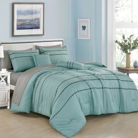 Eris 9 Pieces Comforter Set (size: KING)