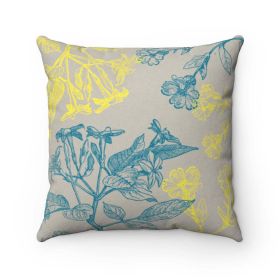 Blooming Floral Double Sided Faux Suede Cushion - 4 Sizes (size: 20" x 20")